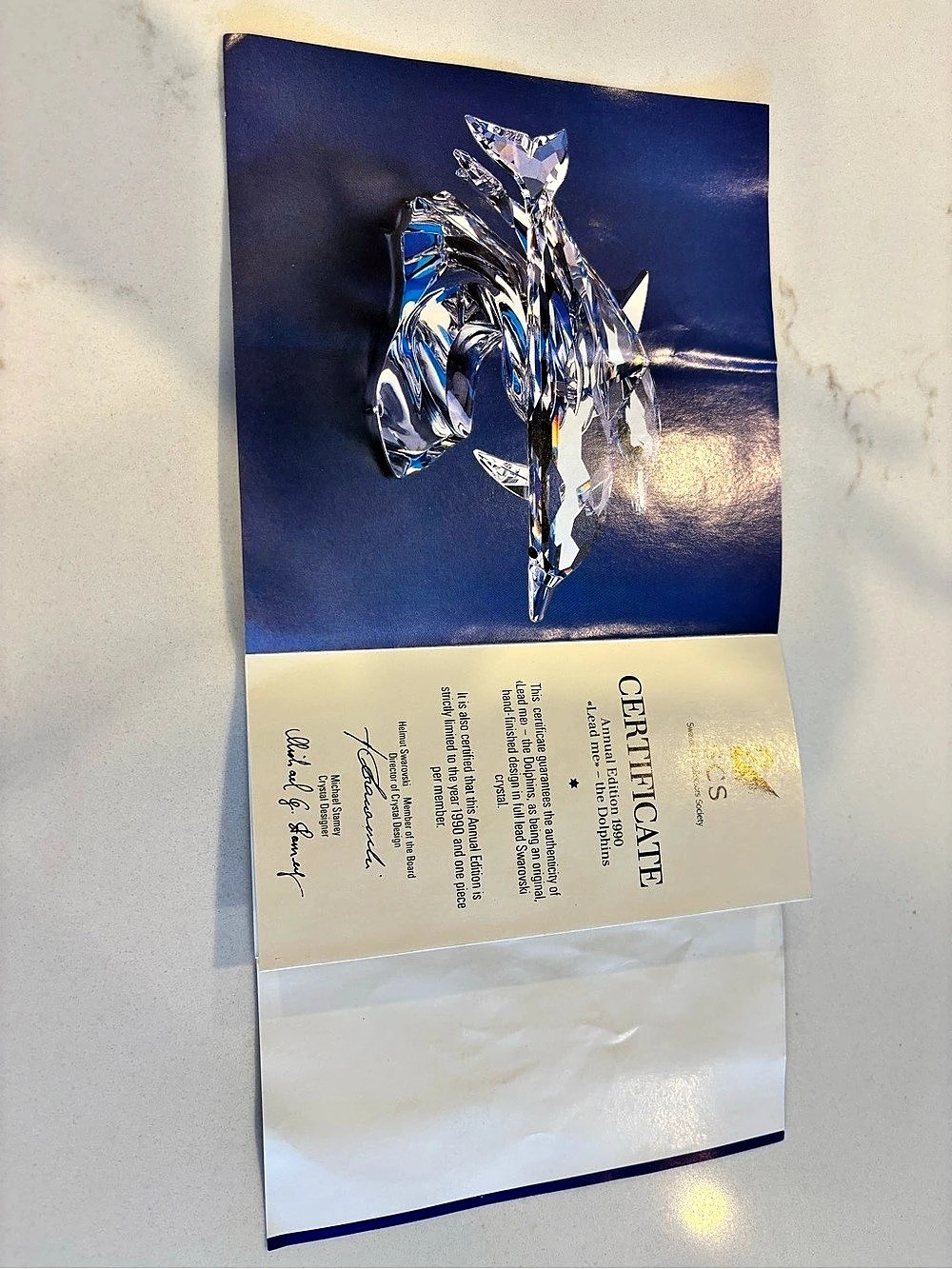 Swarovski Lead Me - The Dolphins Certificate of Authenticity